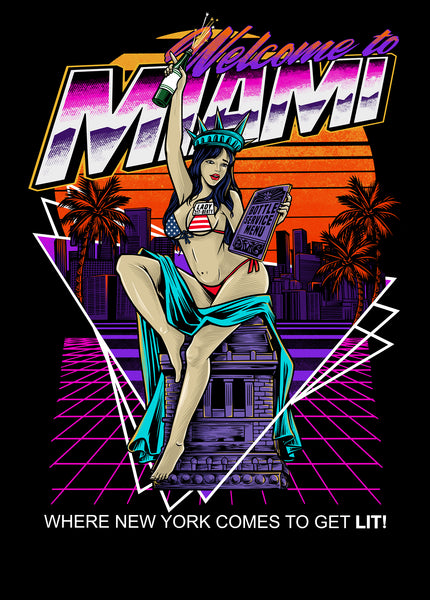 From New York to Miami Statue of Lit-Berty T Shirt