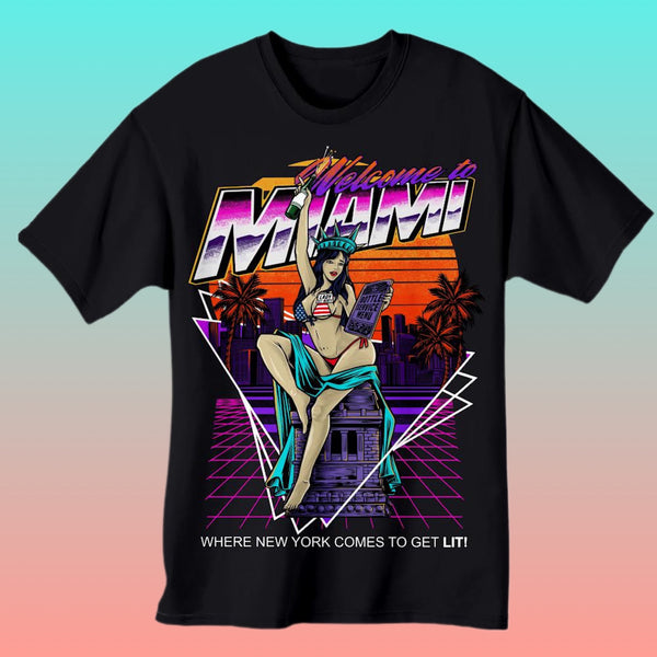 From New York to Miami Statue of Lit-Berty T Shirt